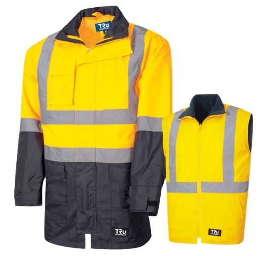 Picture of TRU WORKWEAR 4 in 1 Jacket 100% Waterproof  with Reflective Tape (TJ2900T6 + TV1915T5)