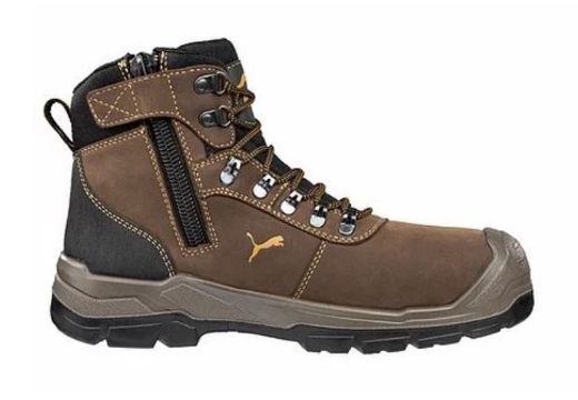 Picture of PUMA Sierra Nevada Brown Zip Side Boots with Scuff Cap