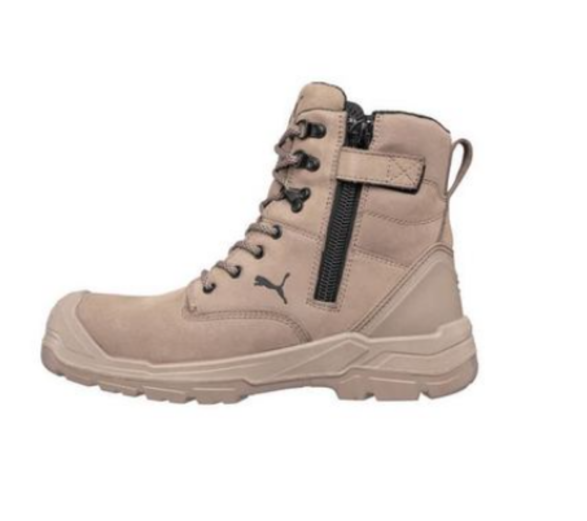 Picture of PUMA Conquest Zip Side Safety Boot Stone with Fibreglass Toe Cap Zip