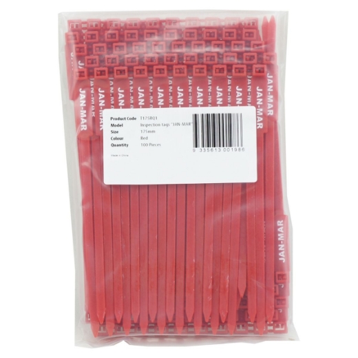 Picture of Rigging / Inspection Tags, "Next Insp Due" Printed Text, Red, 100/bag