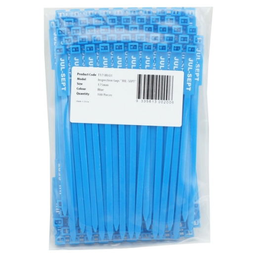 Picture of Rigging / Inspection Tags, "Next Insp Due" Printed Text, Blue, 100/bag