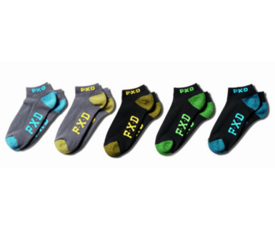 Picture of FXD 5 Pack Ankle Sock Assorted > Size 7-12