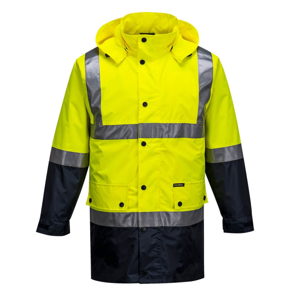 Picture of PORTWEST Eyre Day/Night RAIN Jacket Yellow/Navy