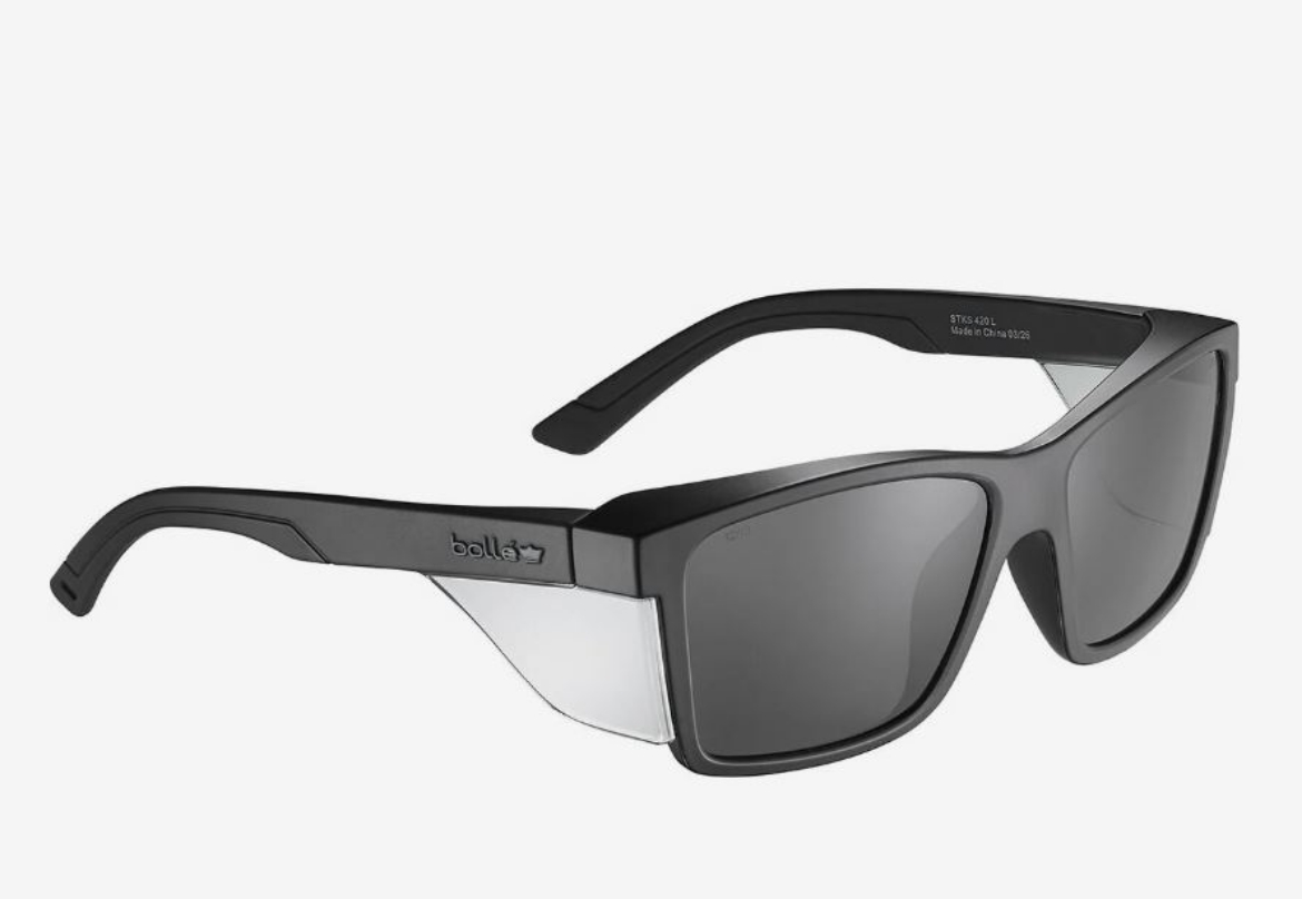 Picture of STKS 420 LARGE - Smoke PC Lens - PLATINUM (ASAF) - Matt Black PC Temples/Frame