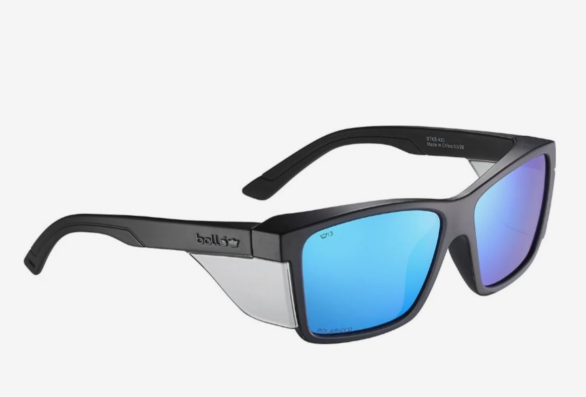 Picture of STKS 420 - Cobalt Mirror Polarized PC Lens - AS - Matt Black PC Temples/Frame