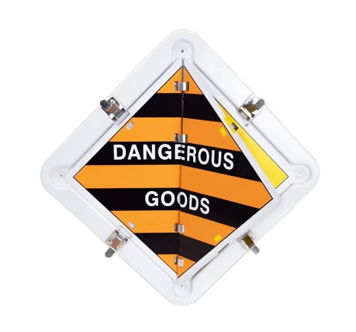 Picture of Dangerous Goods Placard Flip Kit - 350mm (W) x 350mm (H), Aluminium
