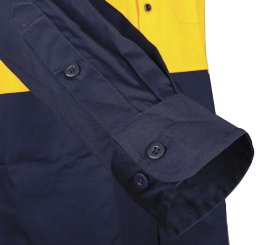 Picture of TRU WORKWEAR Lightweight Vented Hi Vis Drill Shirt 145gsm L/S