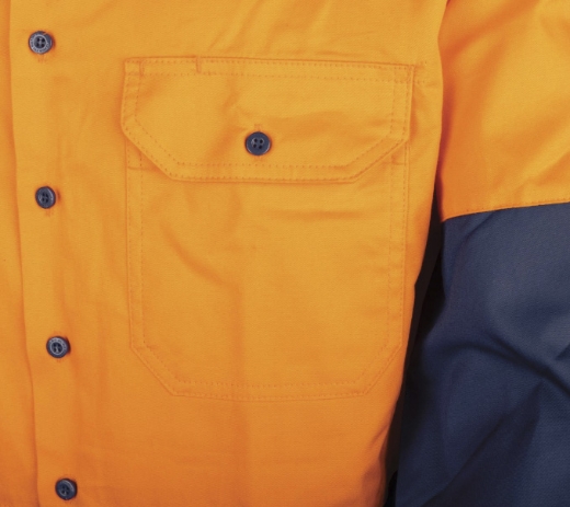 Picture of TRU WORKWEAR Lightweight Vented Hi Vis Drill Shirt 145gsm L/S