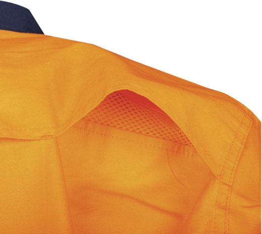 Picture of TRU WORKWEAR Lightweight Vented Hi Vis Drill Shirt 145gsm L/S