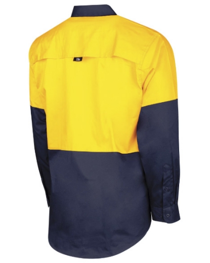 Picture of TRU WORKWEAR Lightweight Vented Hi Vis Drill Shirt 145gsm L/S