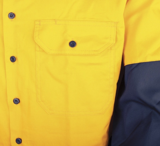 Picture of TRU WORKWEAR Lightweight Vented Hi Vis Drill Shirt 145gsm L/S