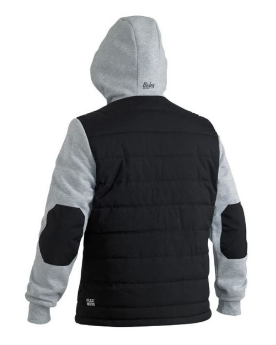 Picture of BISLEY Flx & Move™ Black Contrast Puffer Fleece Hooded Jacket 300gsm