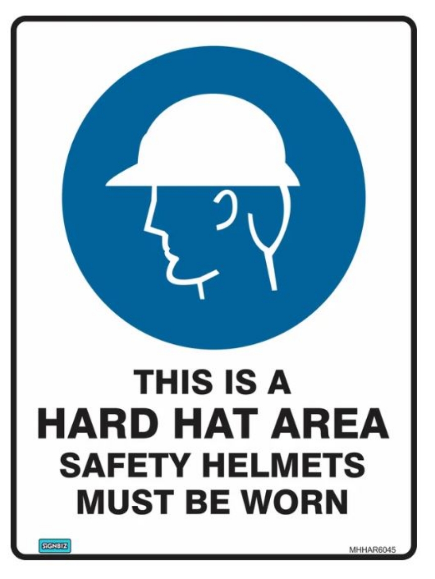 Picture of SIGN Mandatory Hard Hat 600 x 450 1.4mm Polypropylene