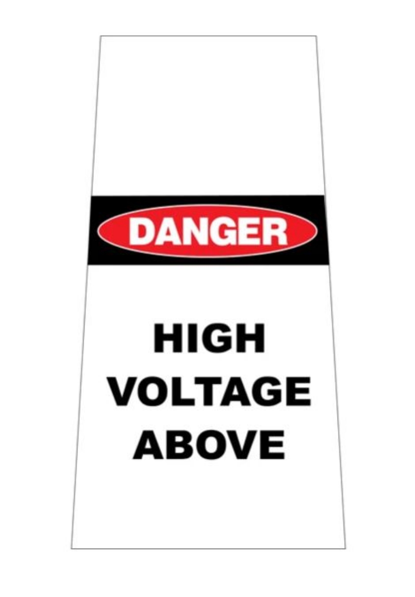 Picture of Reflective Danger High Voltage - Cone Collar - 250mm