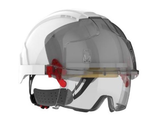 Picture of Evo Vista Lens Non Vented White/Smoke Helmet - Wheel Ratchet - Clear Lens
