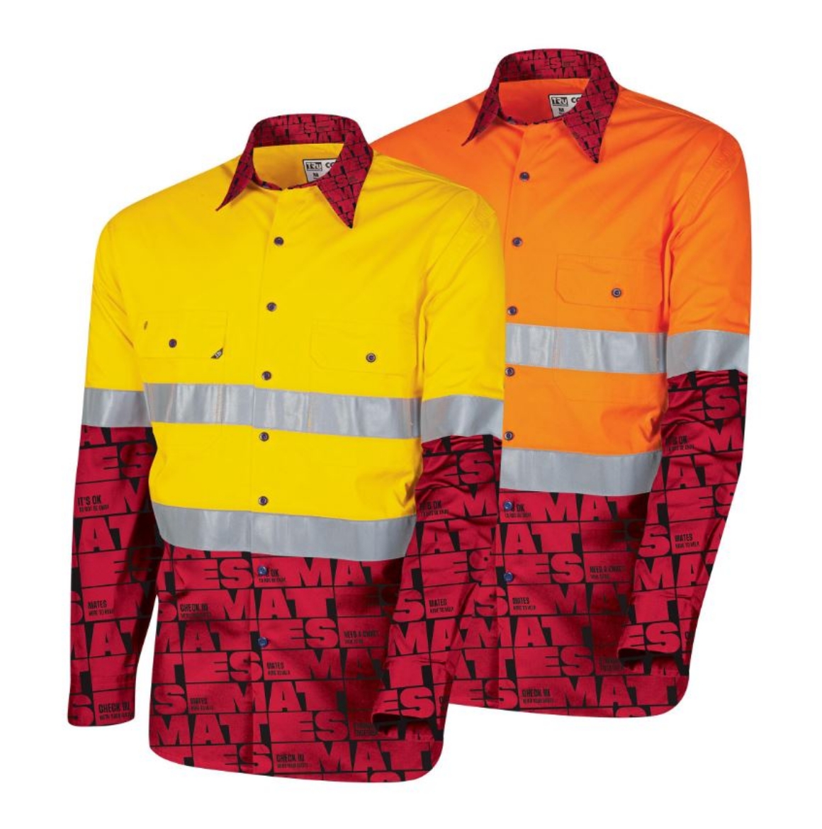 Picture of Tru Workwear Lightweight MATES (General) Vented Hi-Vis Drill Shirt with Reflective Tape