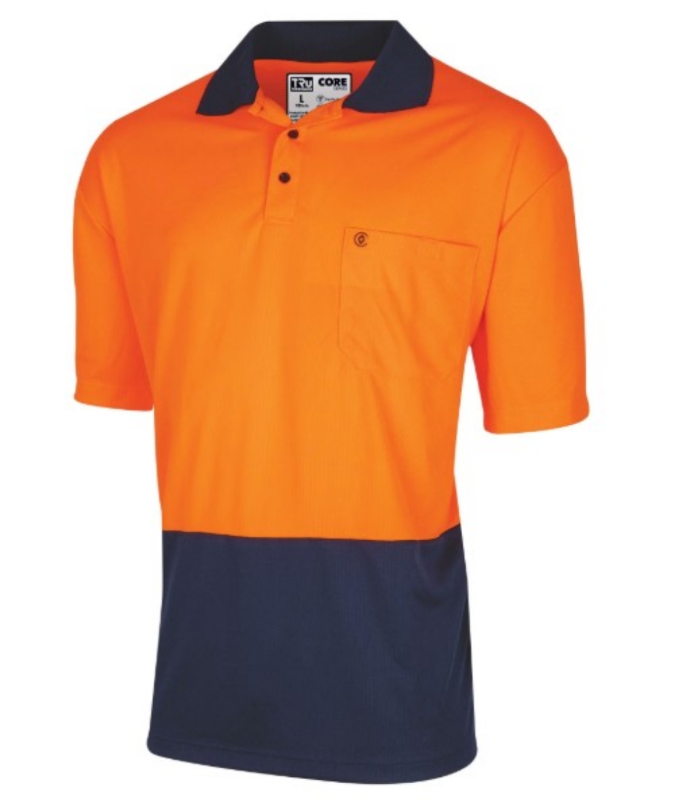 Picture of TRU WORKWEAR Micromesh Hi-Vis Polo Shirt 145gsm S/S