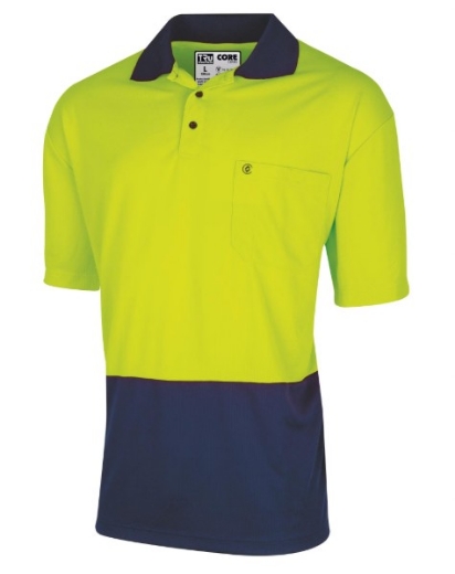 Picture of TRU WORKWEAR Micromesh Hi-Vis Polo Shirt 145gsm S/S