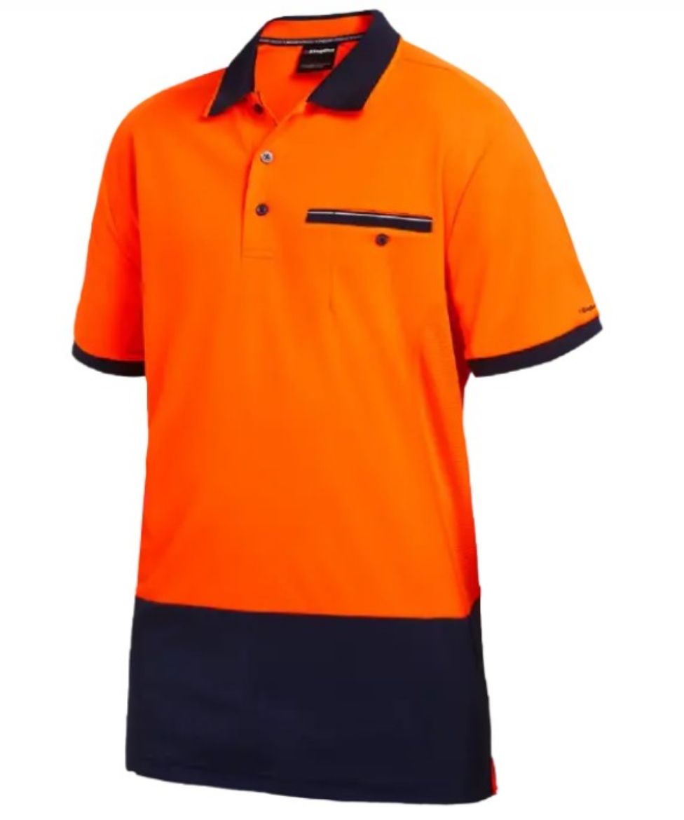 Picture of KING GEE Workcool Hyperfreeze Hi-Vis Lightweight Polo Shirt 170gsm S/S