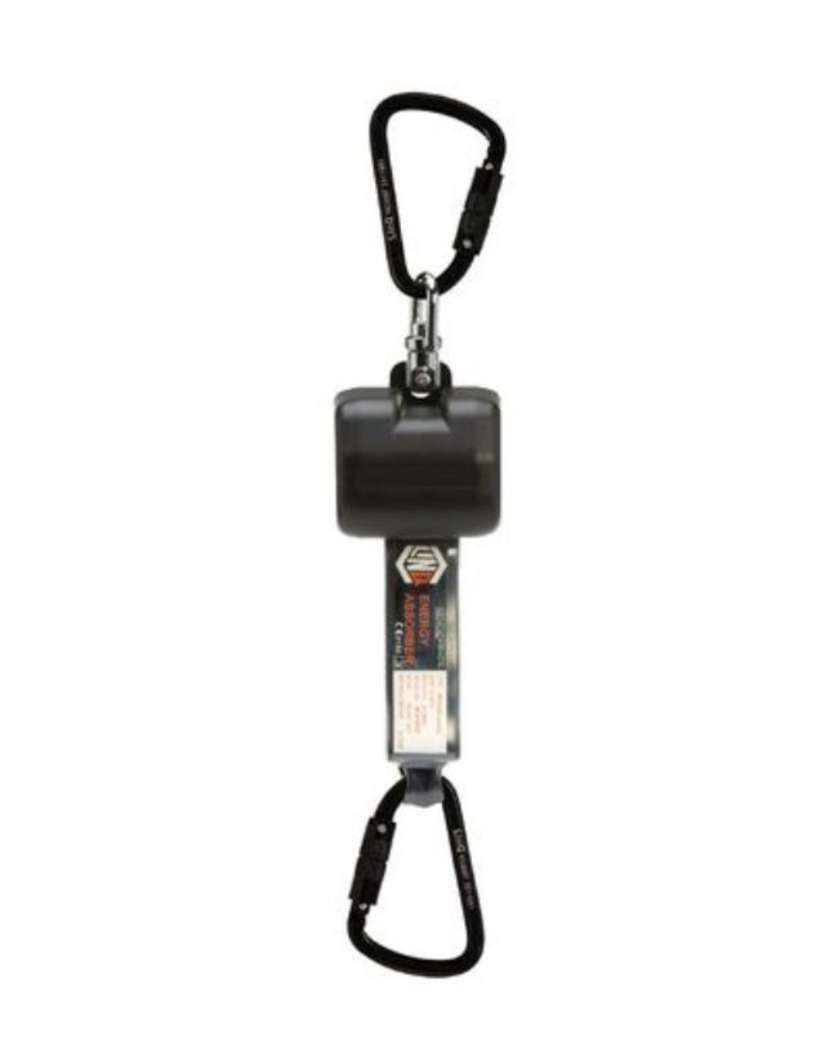 Picture of LINQ Self Retracting 2.5M Webbing Lanyard with 2 x Triple Action Karabiners