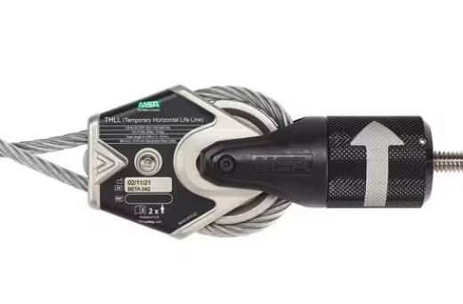 Picture of MSA Temporary Cable Horizontal Lifeline for 2 Workers, 18.3m, with bypass shuttles