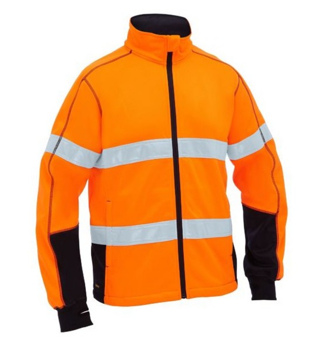 Picture of BISLEY Mens Taped Hi Vis Zip Front Fleece 300gsm