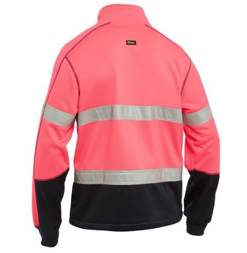 Picture of BISLEY Mens Taped Hi Vis Zip Front Fleece 300gsm