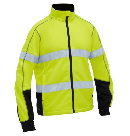 Picture of BISLEY Mens Taped Hi Vis Zip Front Fleece 300gsm