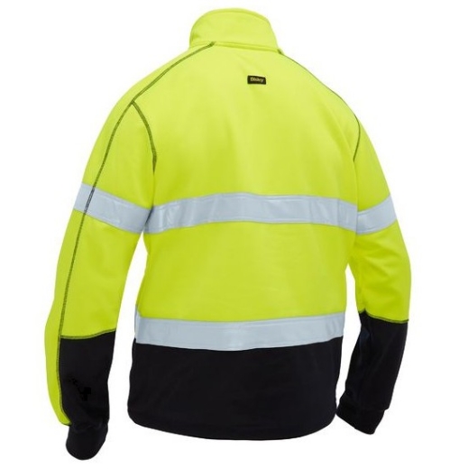 Picture of BISLEY Mens Taped Hi Vis Zip Front Fleece 300gsm